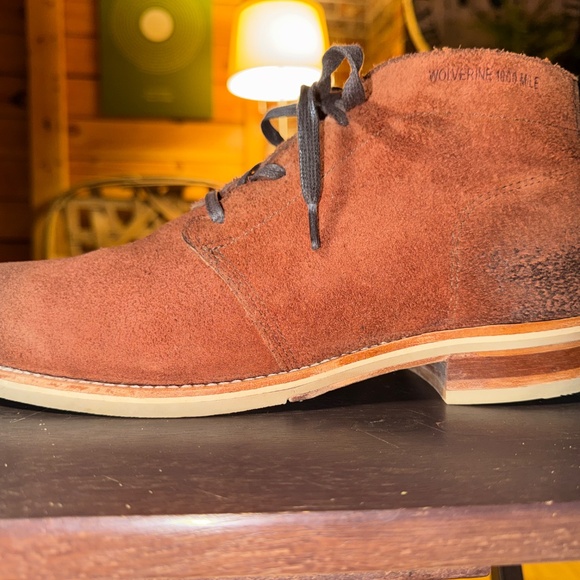 Wolverine 1000 Mile Latham Boots Men's 10 Rust Rough Out Leather MADE IN USA - Picture 14 of 16